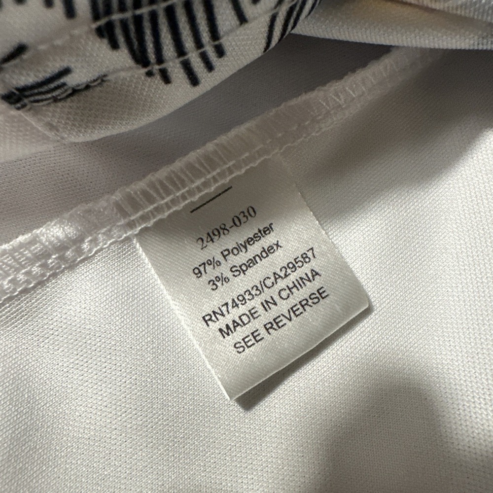 Monterey Club Dry Swing Womens Golf Top Collared Polo Shirt XXL Black/White Logo - Picture 10 of 12